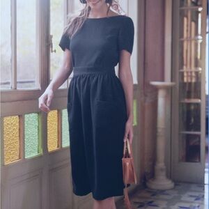 Sezane Odalie Open Back MIDI Dress